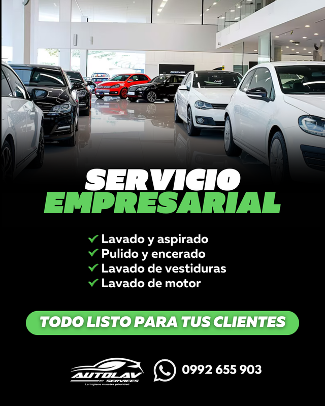 Flyer Autolavado Empresarial