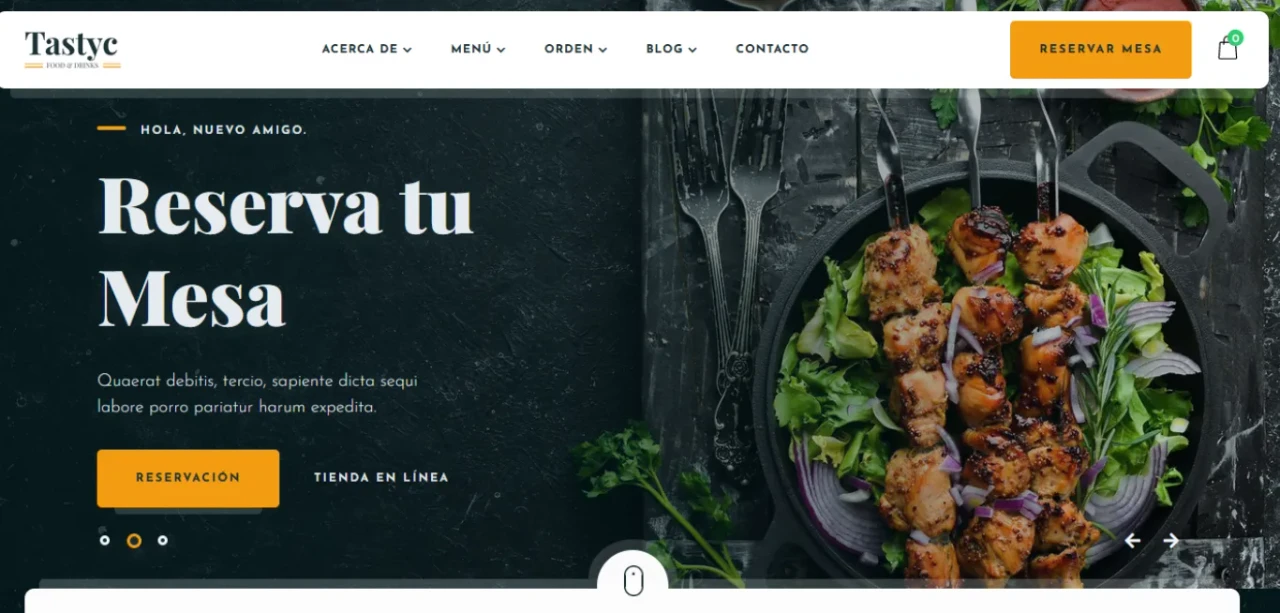 Restaurante Moderno (Diseño Web)