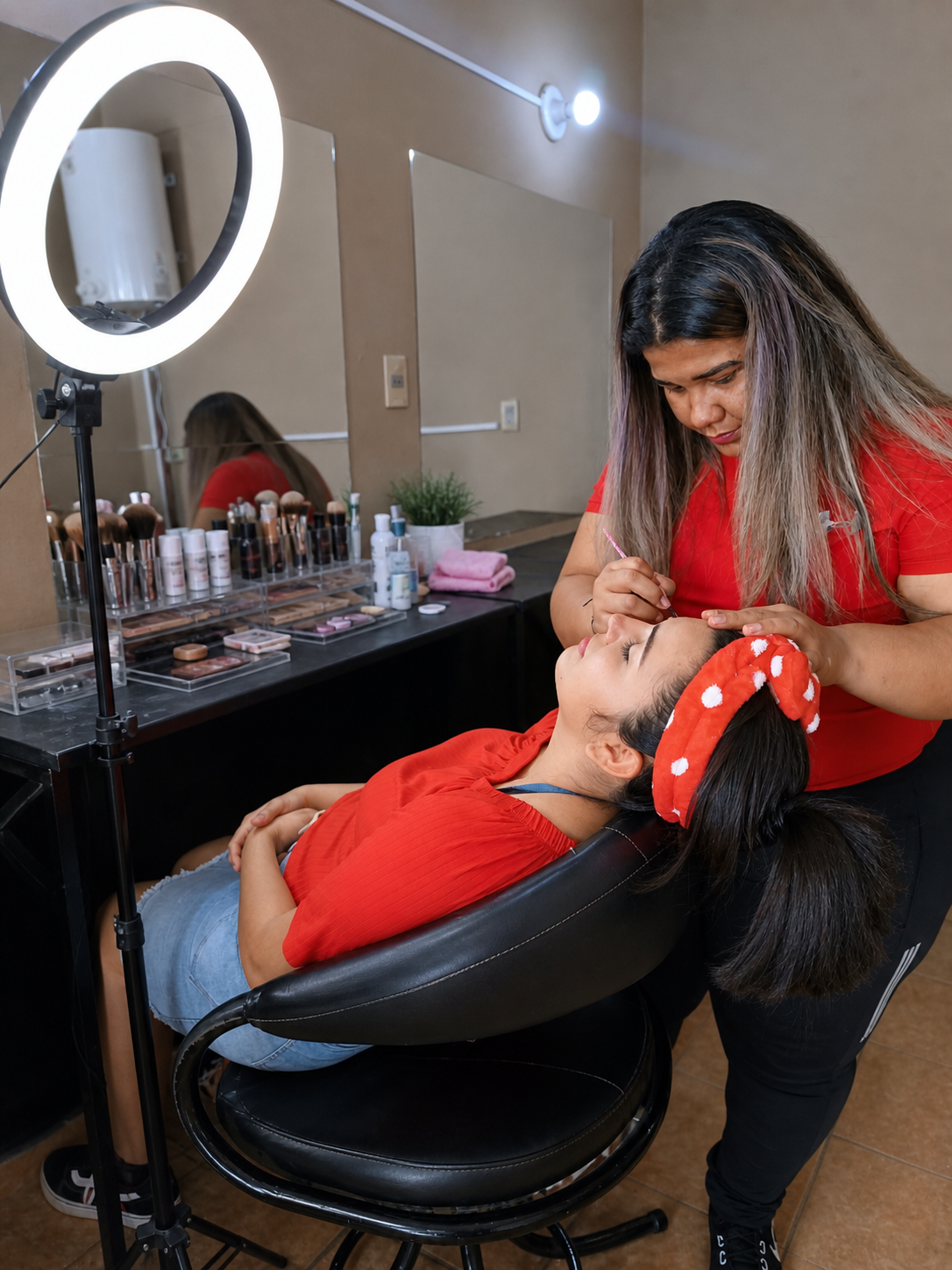 Sesión práctica de maquillaje profesional
